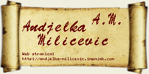 Anđelka Milićević vizit kartica